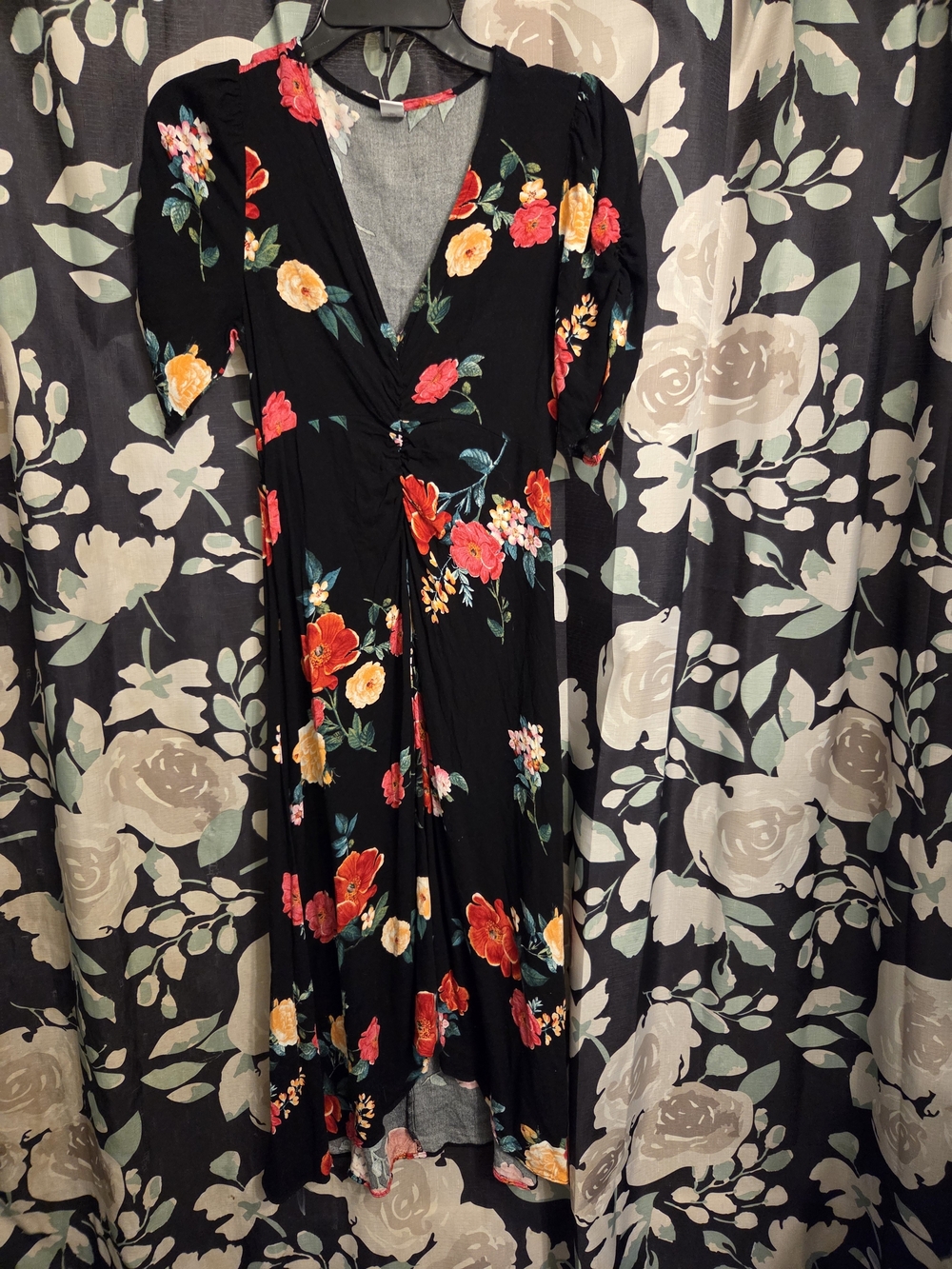 Old Navy Black Floral Dress